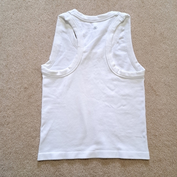 Reflex Set Of 3 Tanks Racer Back Ribbed Seamless Grey White Blue Size Medium - Picture 3 of 13